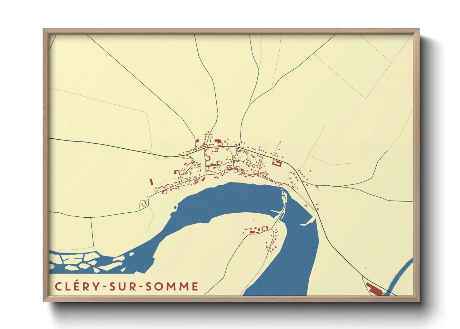 Une affiche de carte sur Cléry-sur-Somme
