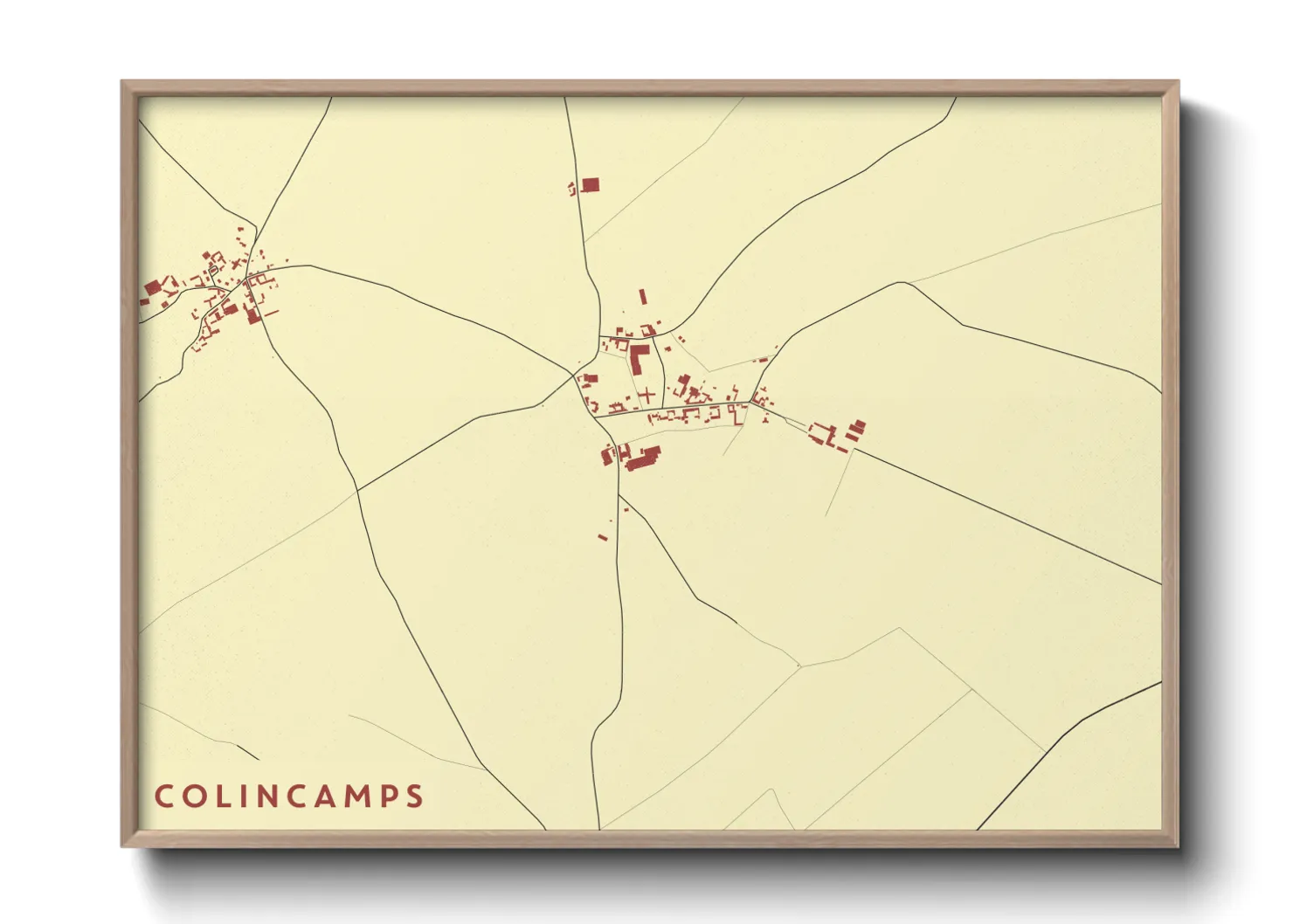 Une affiche de carte sur Colincamps