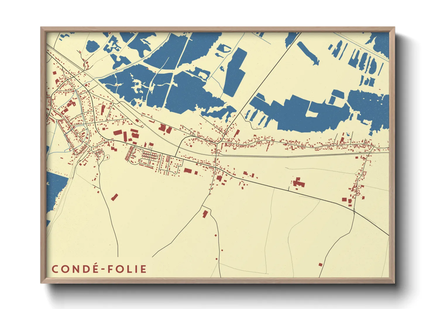 Une affiche de carte sur Condé-Folie