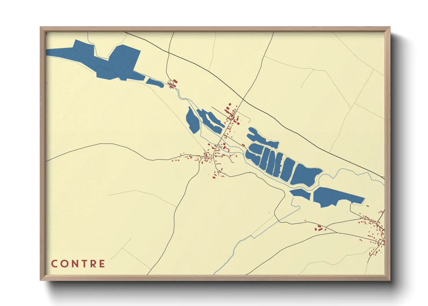 Une affiche de carte sur Contre