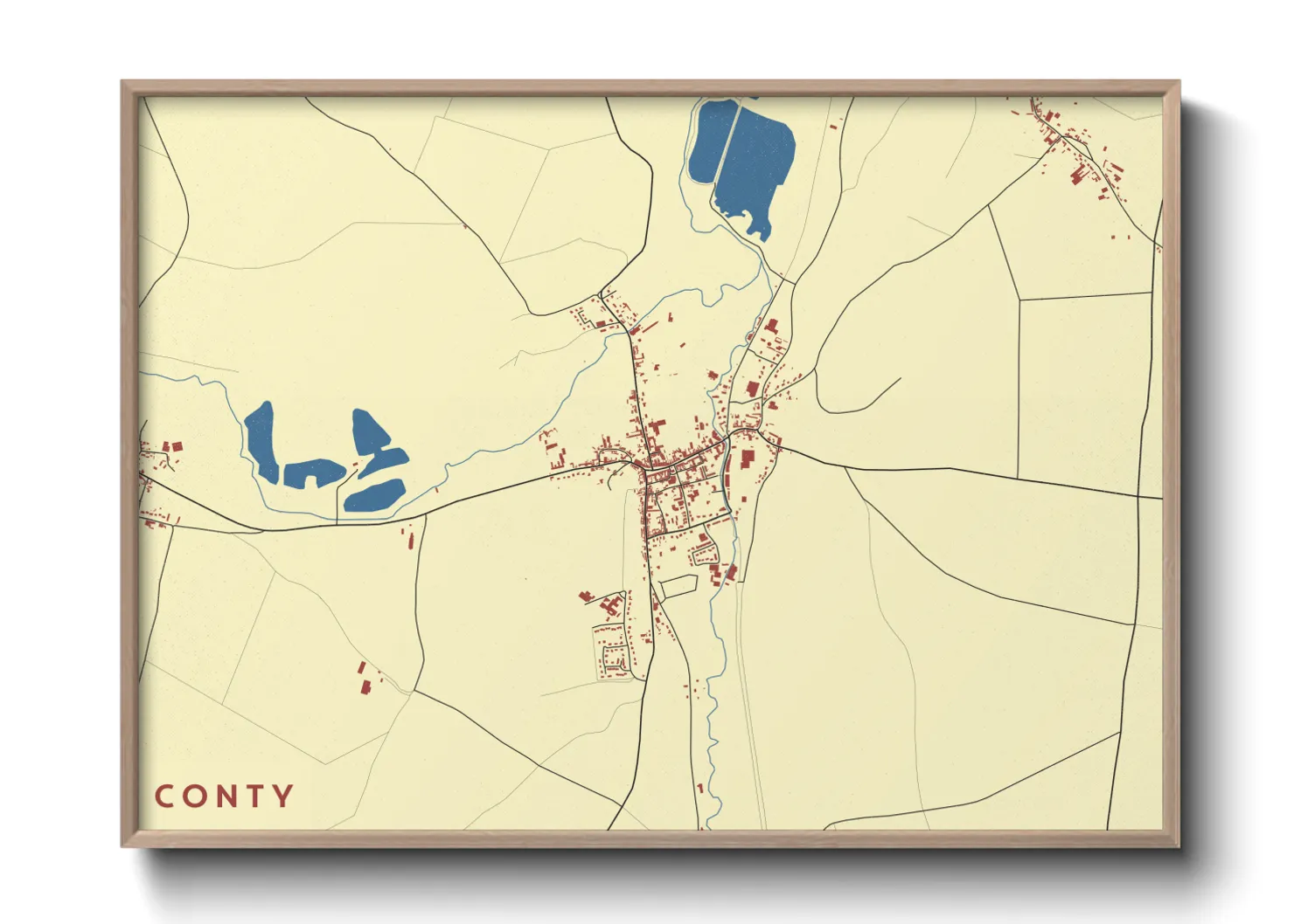 Une affiche de carte sur Conty