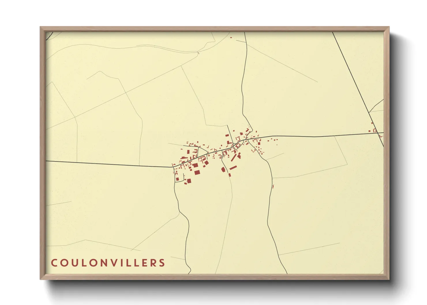 Une affiche de carte sur Coulonvillers