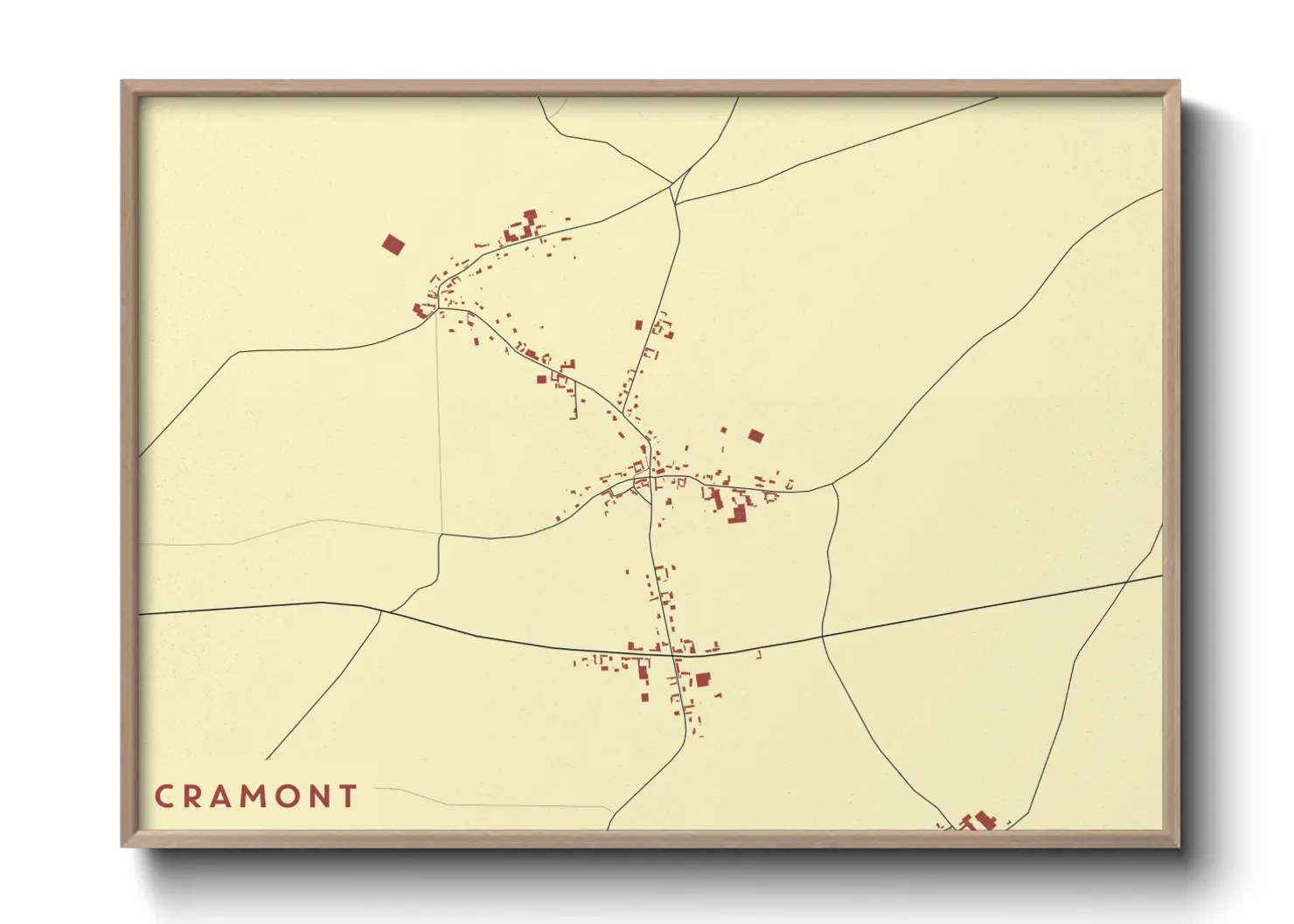 Une affiche de carte sur Cramont