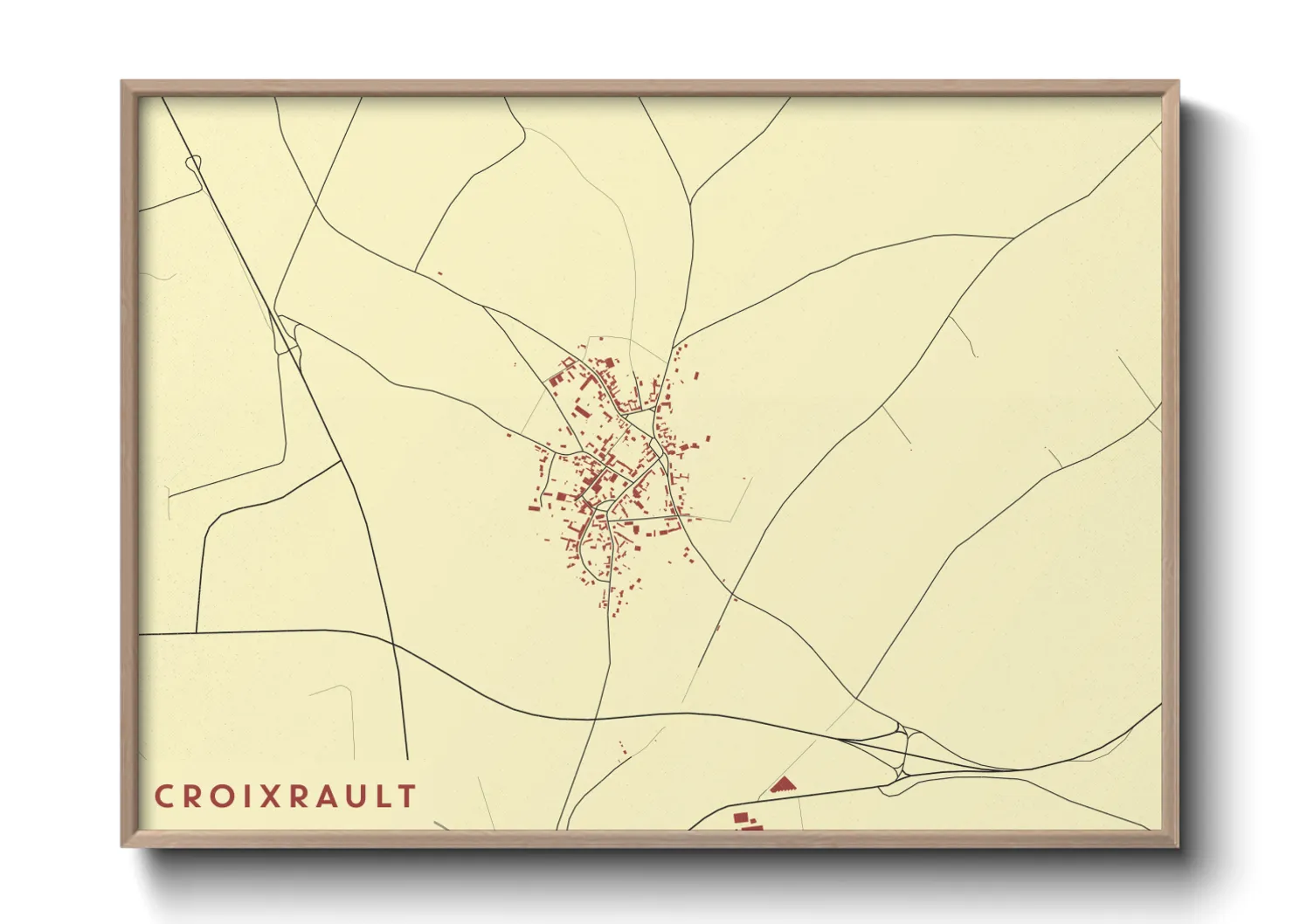 Une affiche de carte sur Croixrault