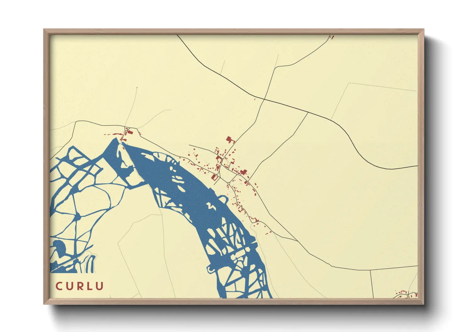 Une affiche de carte sur Curlu