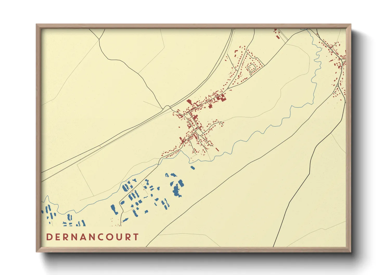 Une affiche de carte sur Dernancourt