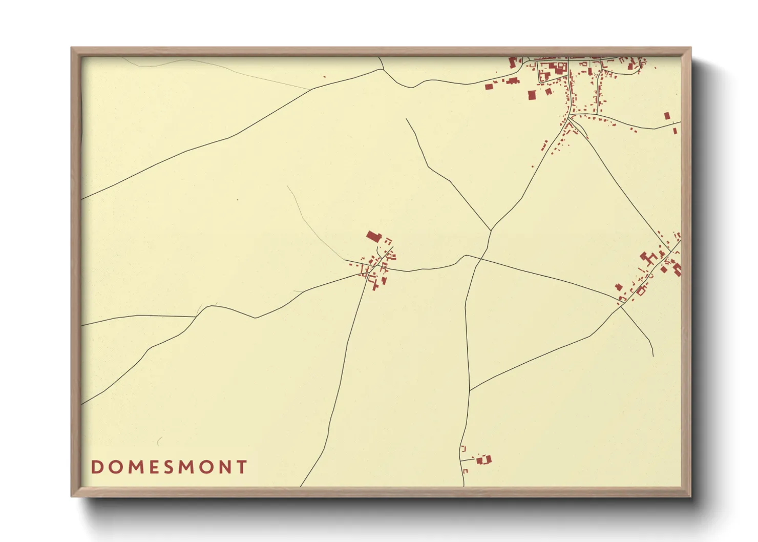 Une affiche de carte sur Domesmont