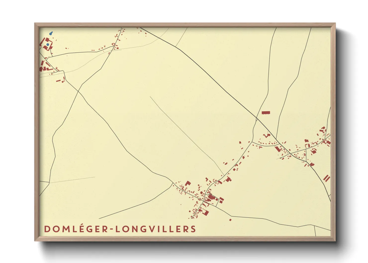 Une affiche de carte sur Domléger-Longvillers