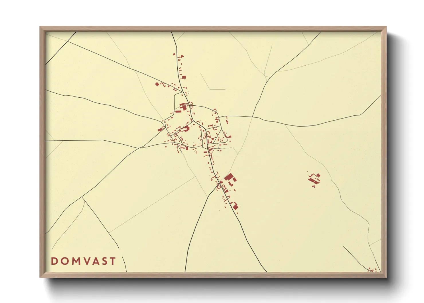 Une affiche de carte sur Domvast