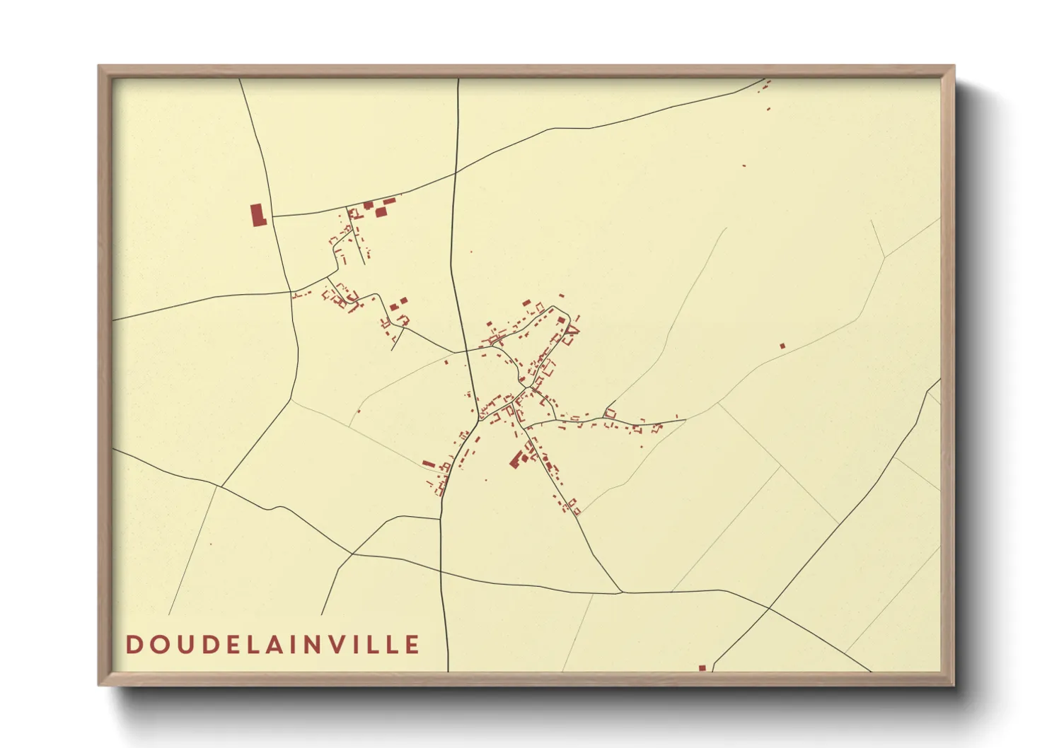Une affiche de carte sur Doudelainville