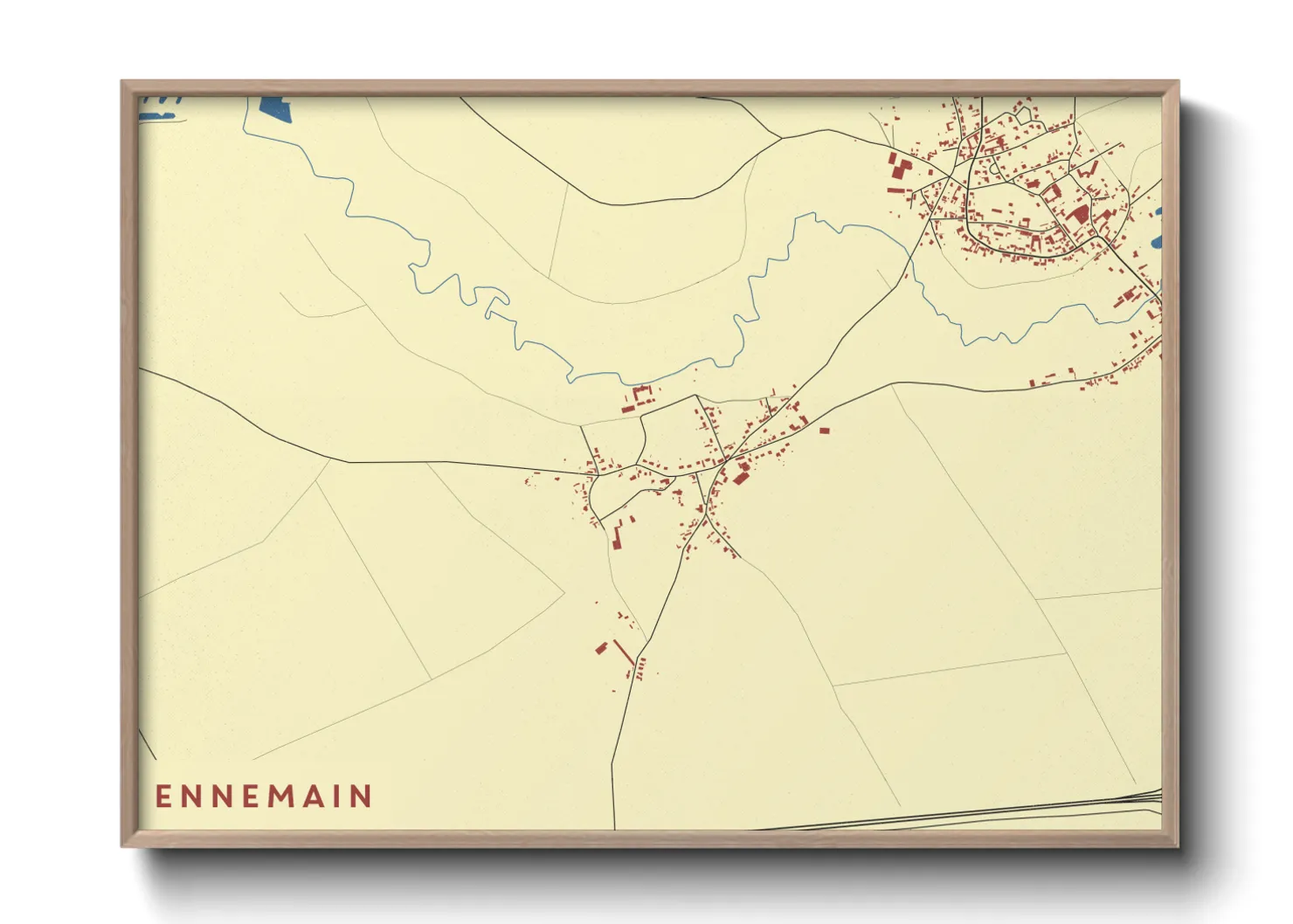 Une affiche de carte sur Ennemain