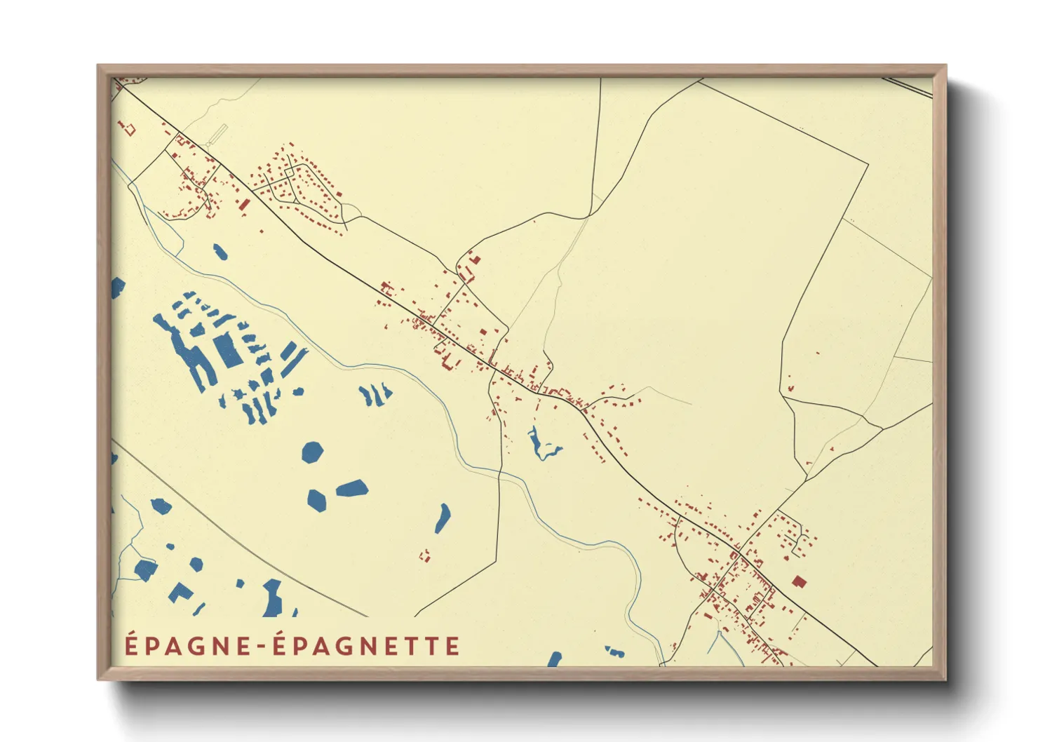 Une affiche de carte sur Épagne-Épagnette