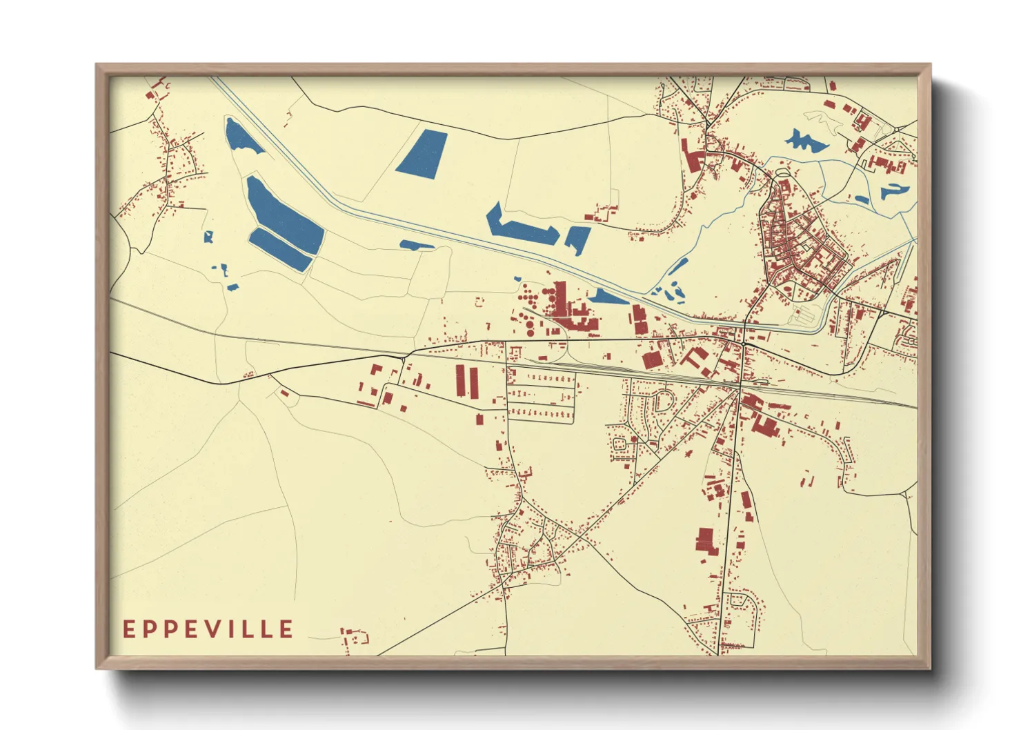 Une affiche de carte sur Eppeville