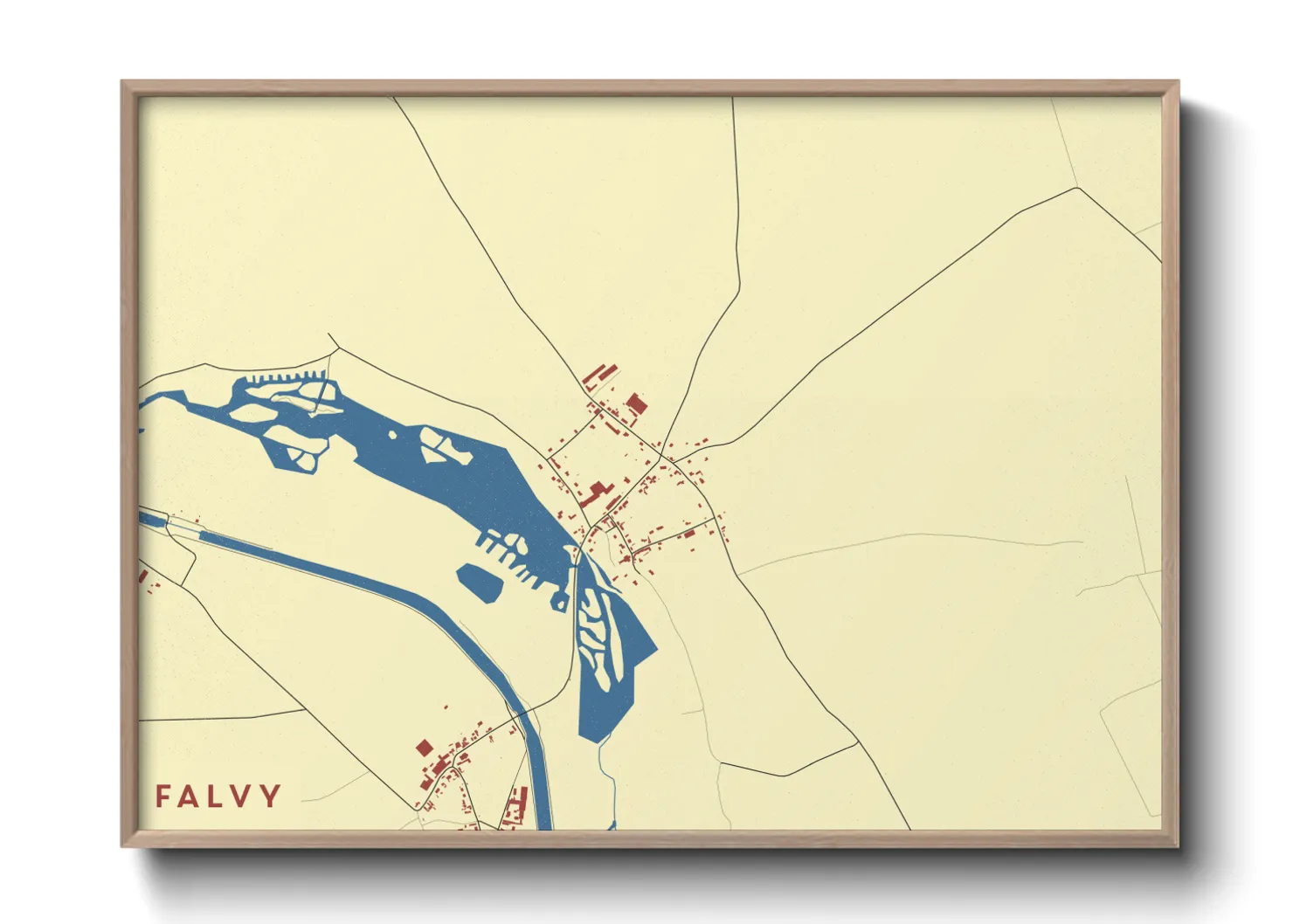 Une affiche de carte sur Falvy