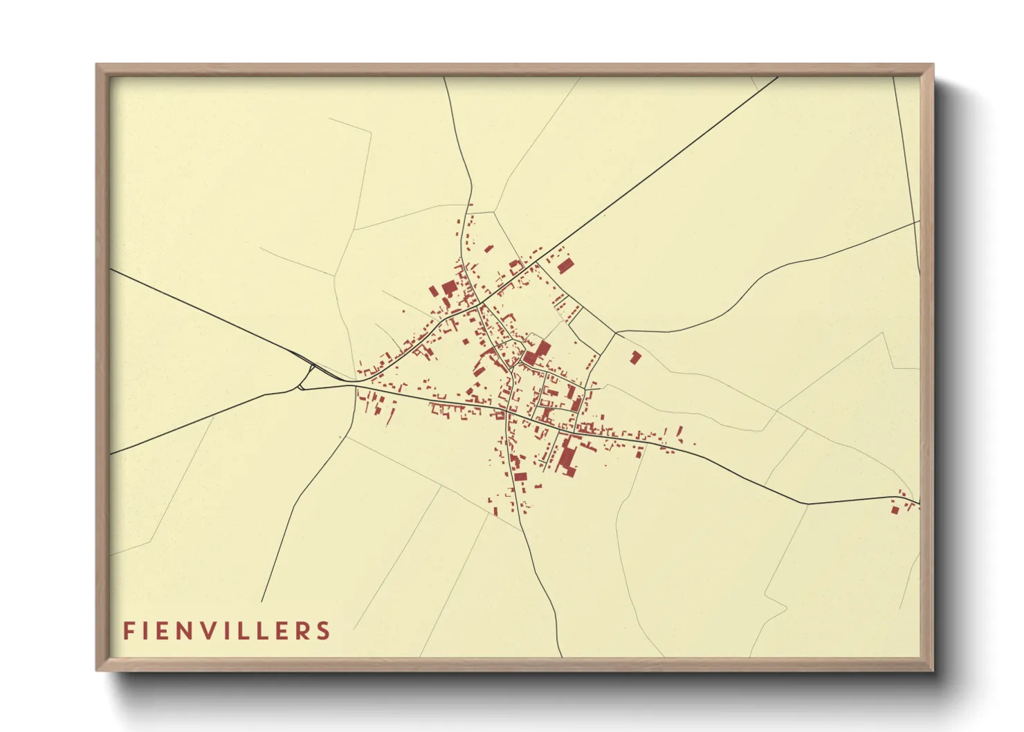Une affiche de carte sur Fienvillers
