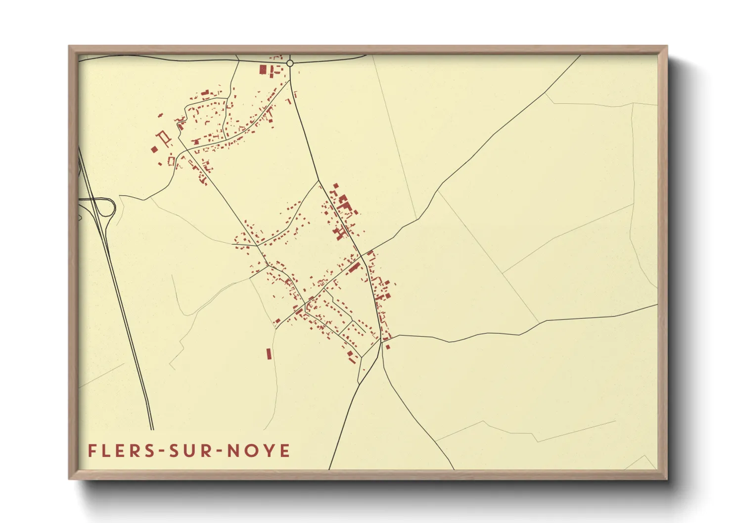 Une affiche de carte sur Flers-sur-Noye