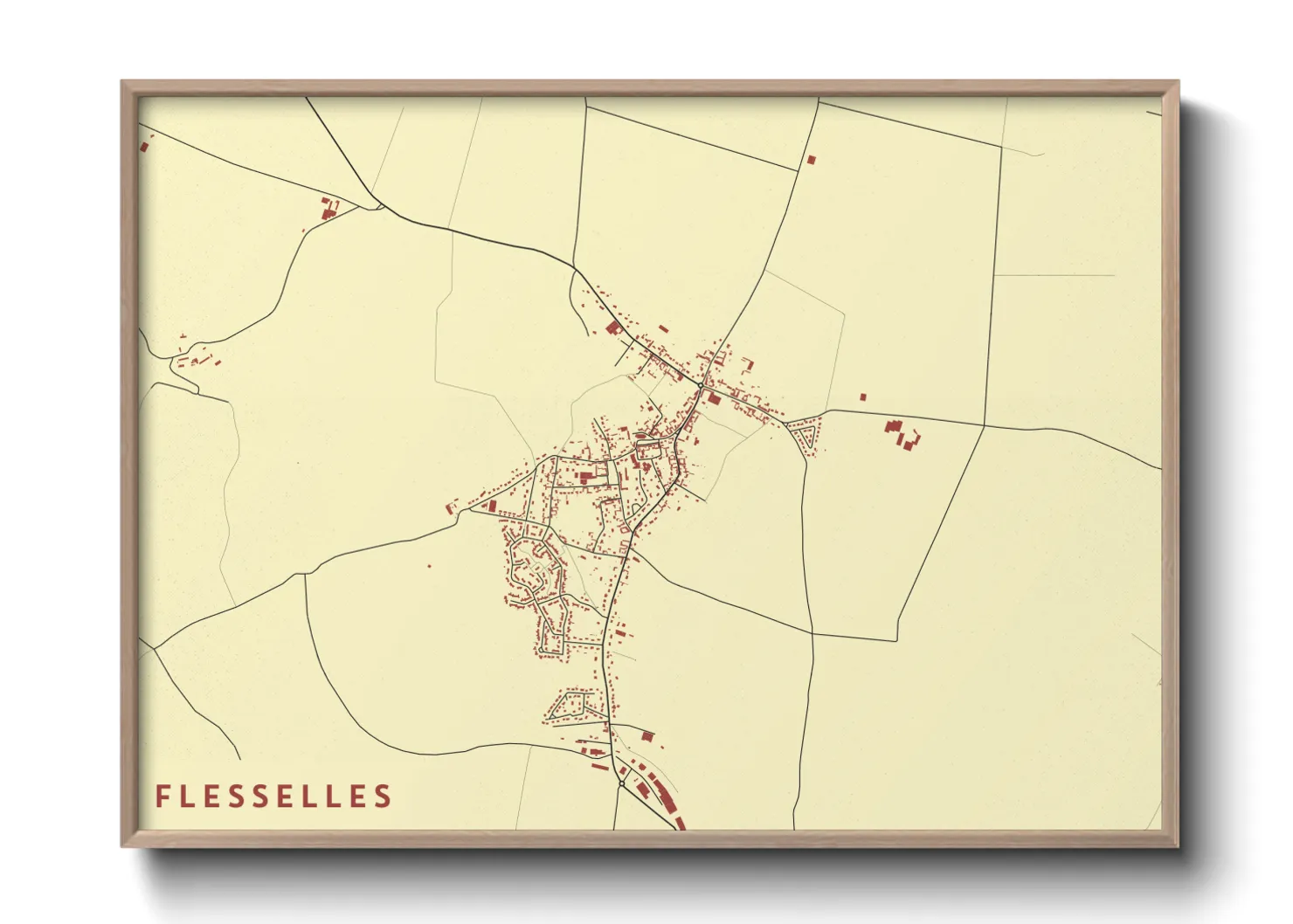 Une affiche de carte sur Flesselles