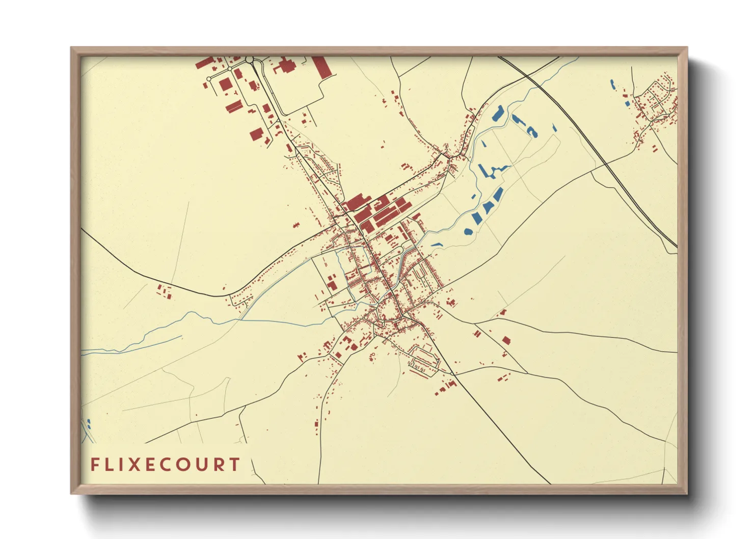 Une affiche de carte sur Flixecourt