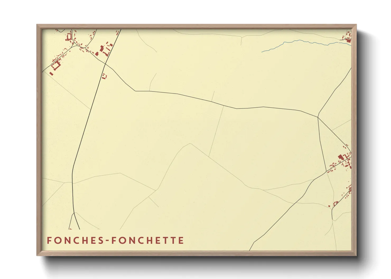 Une affiche de carte sur Fonches-Fonchette