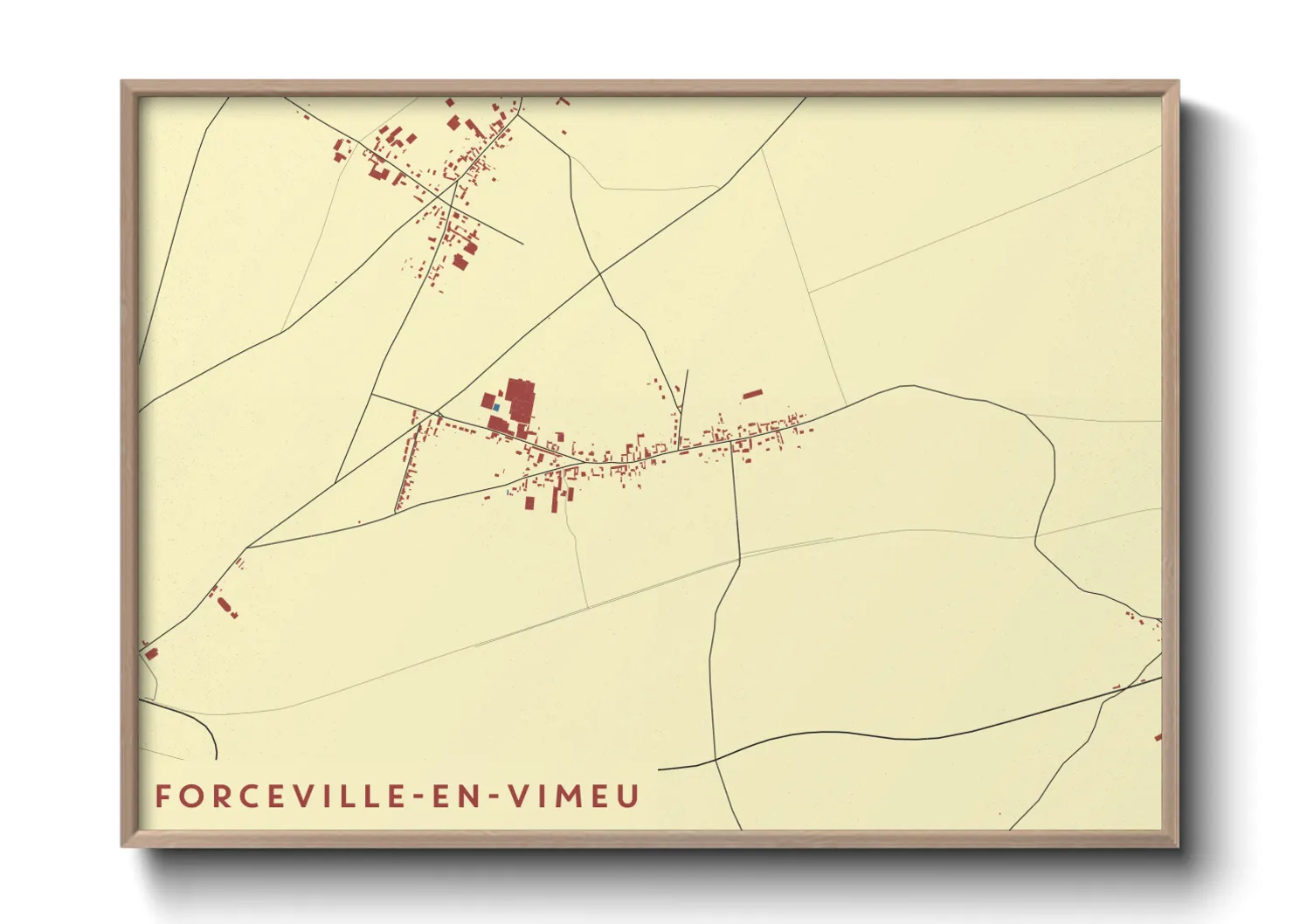 Une affiche de carte sur Forceville-en-Vimeu