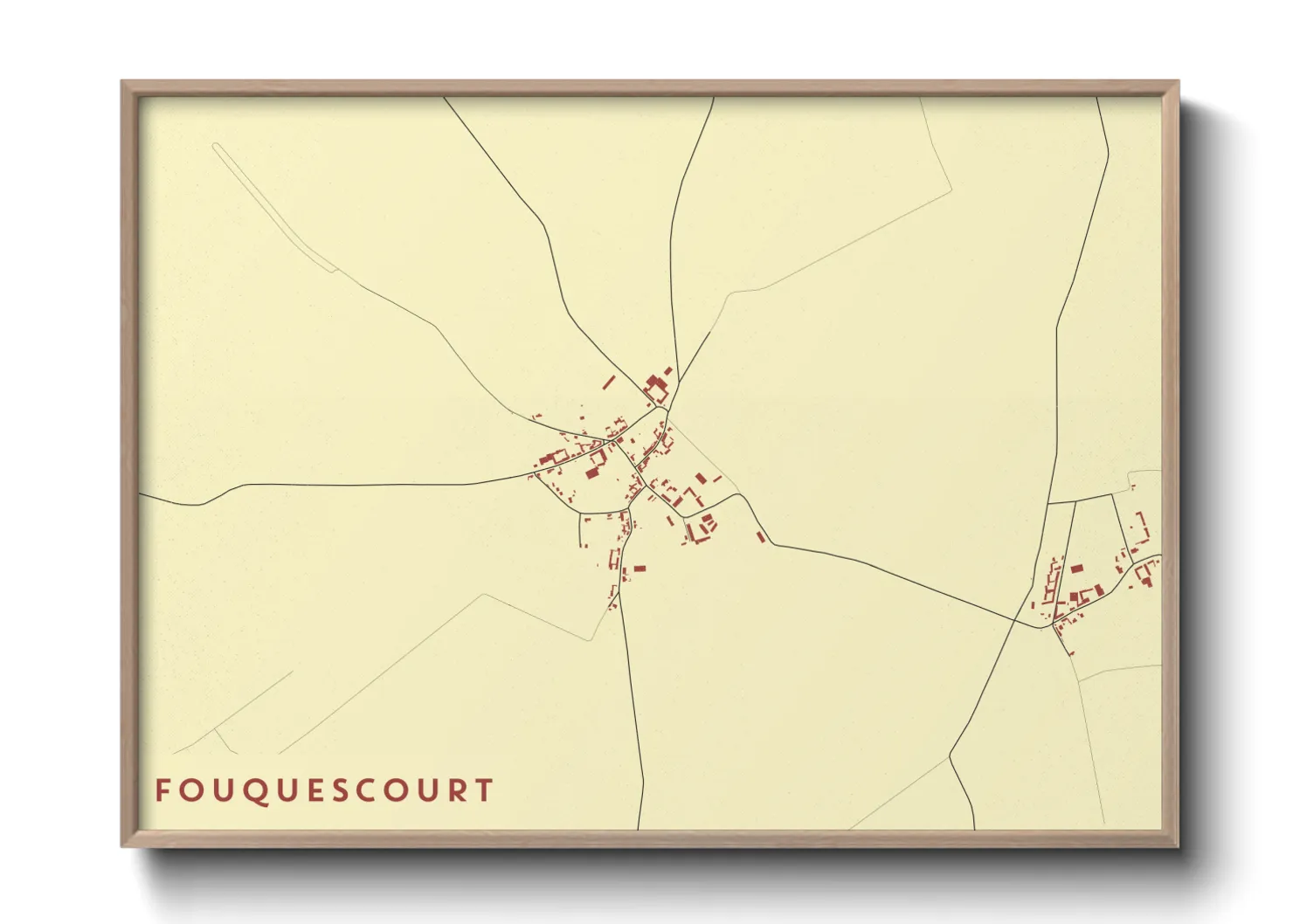 Une affiche de carte sur Fouquescourt