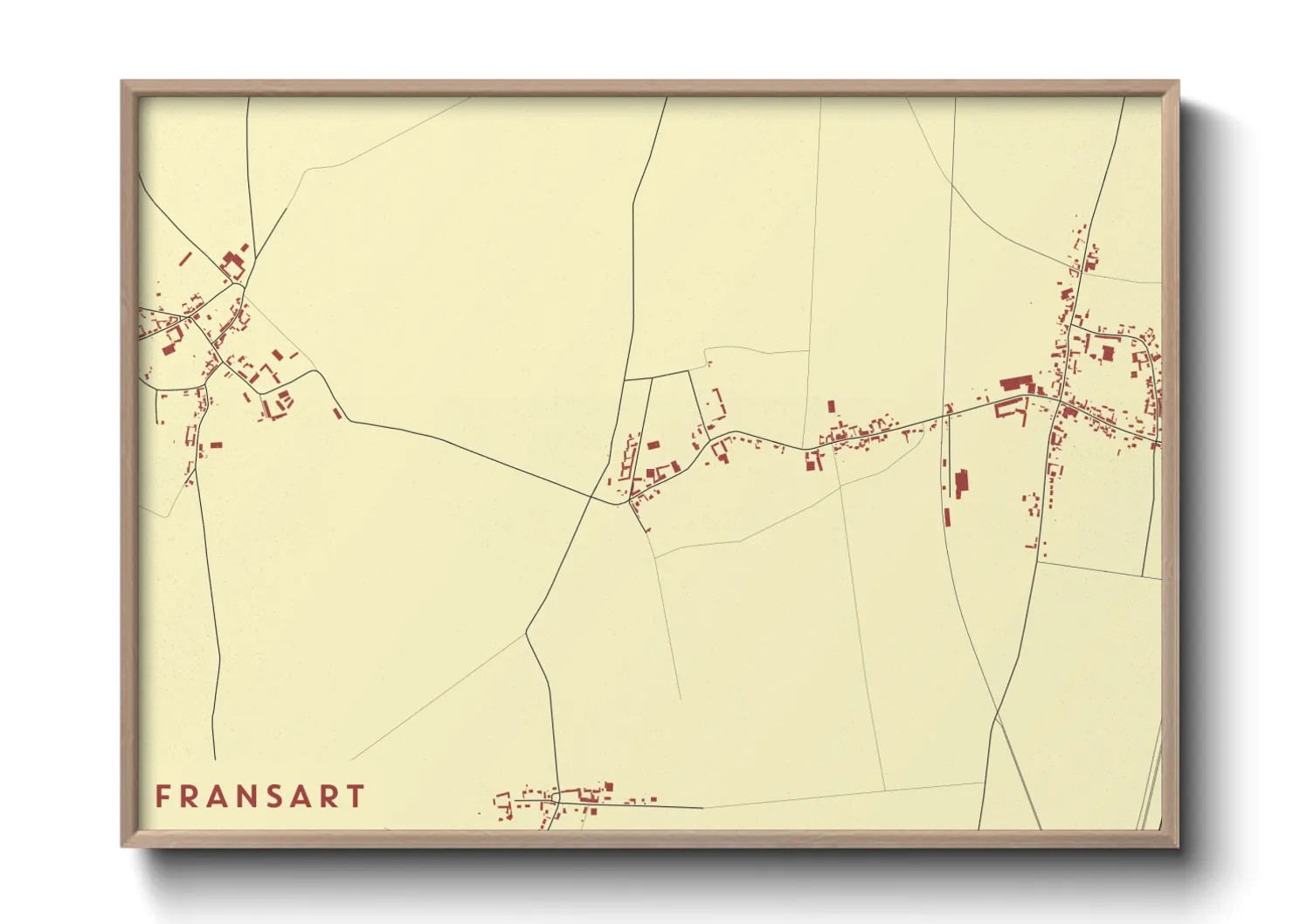 Une affiche de carte sur Fransart