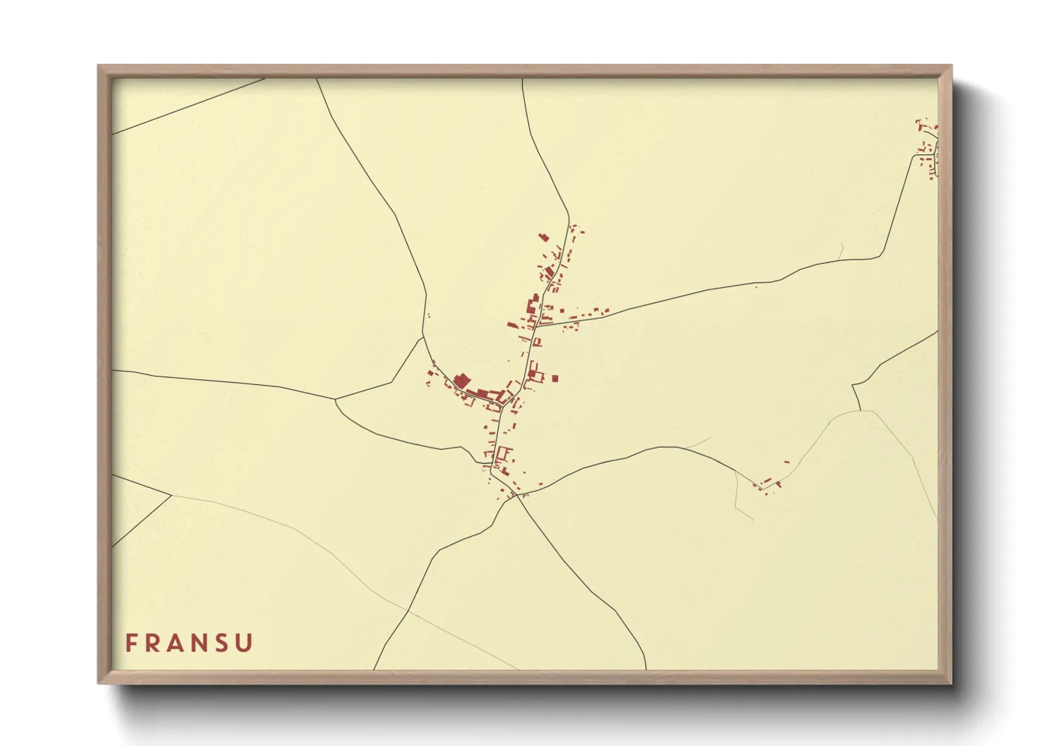 Une affiche de carte sur Fransu