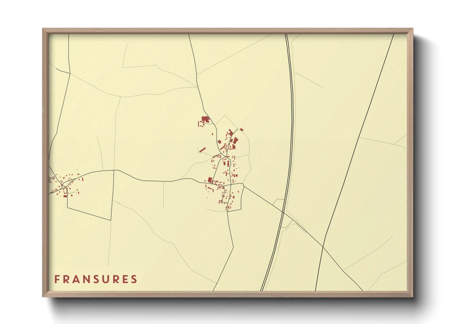 Une affiche de carte sur Fransures