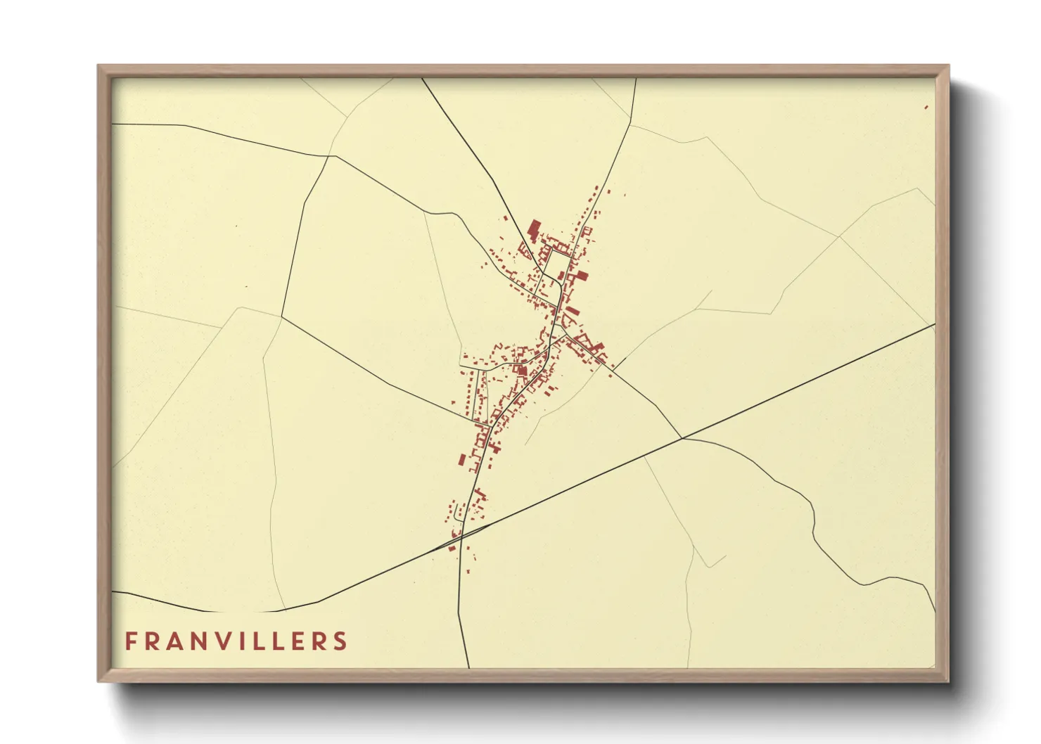 Une affiche de carte sur Franvillers