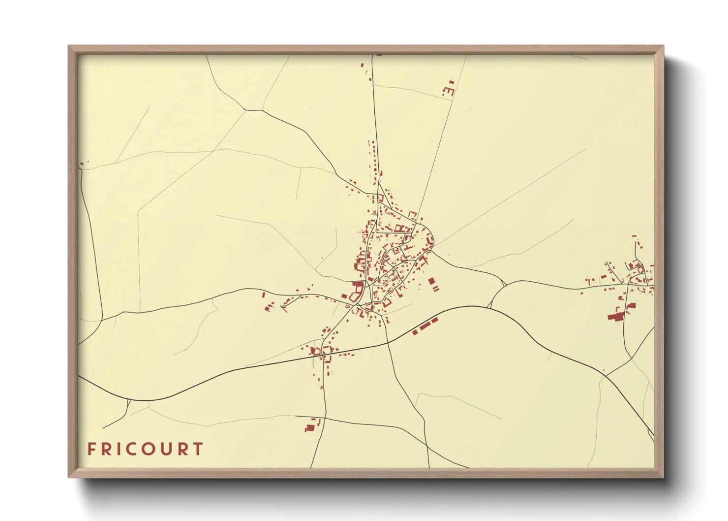 Une affiche de carte sur Fricourt