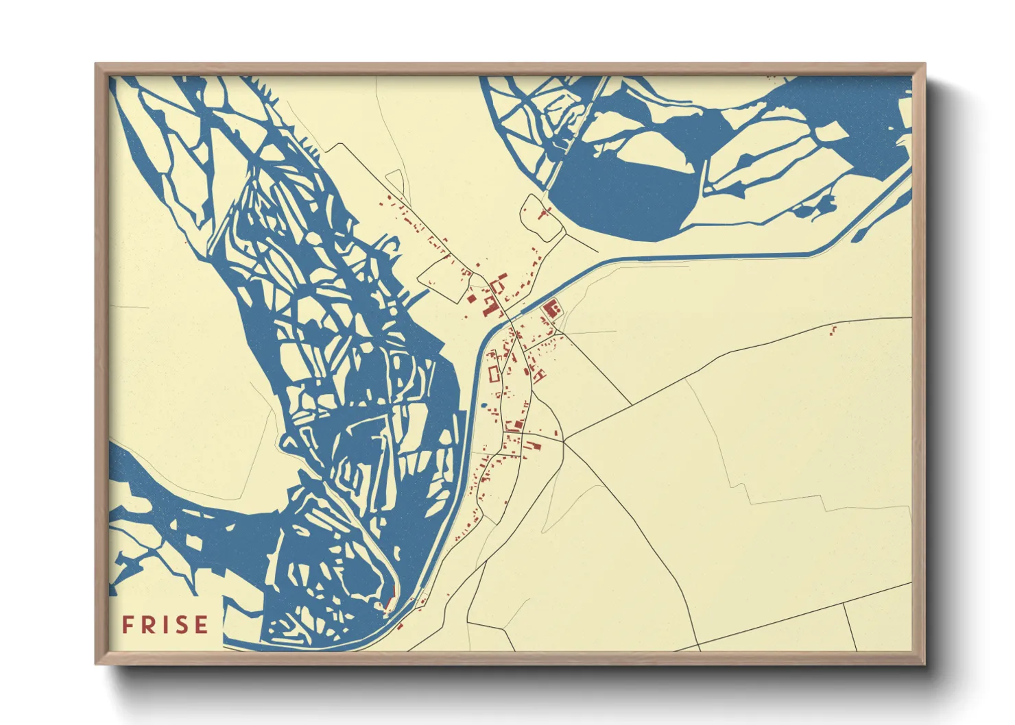 Une affiche de carte sur Frise