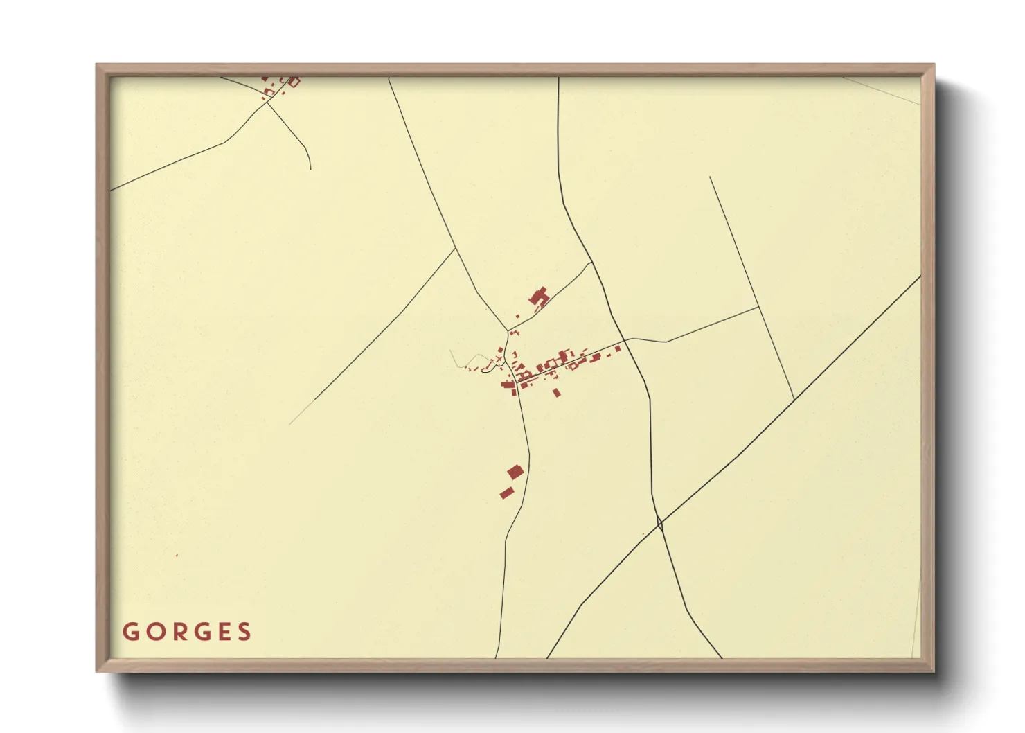Une affiche de carte sur Gorges