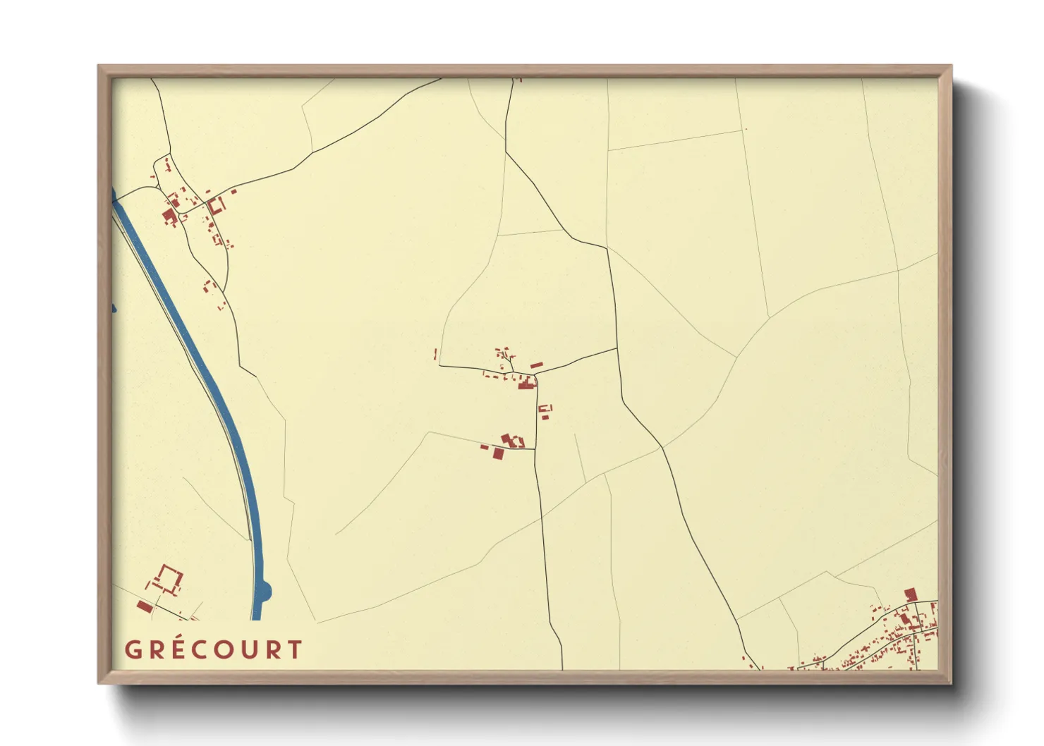 Une affiche de carte sur Grécourt