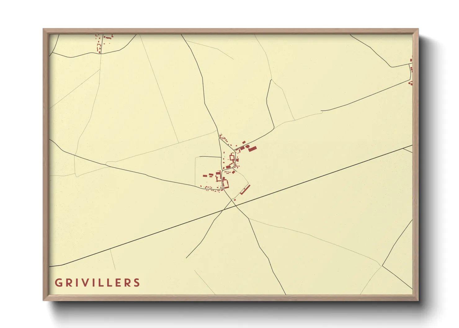 Une affiche de carte sur Grivillers
