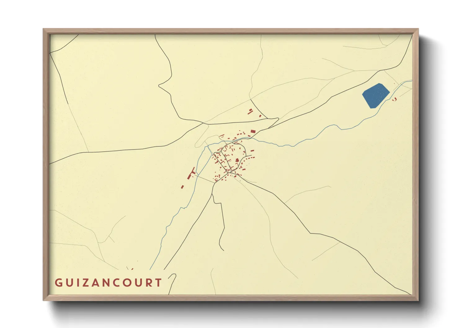 Une affiche de carte sur Guizancourt