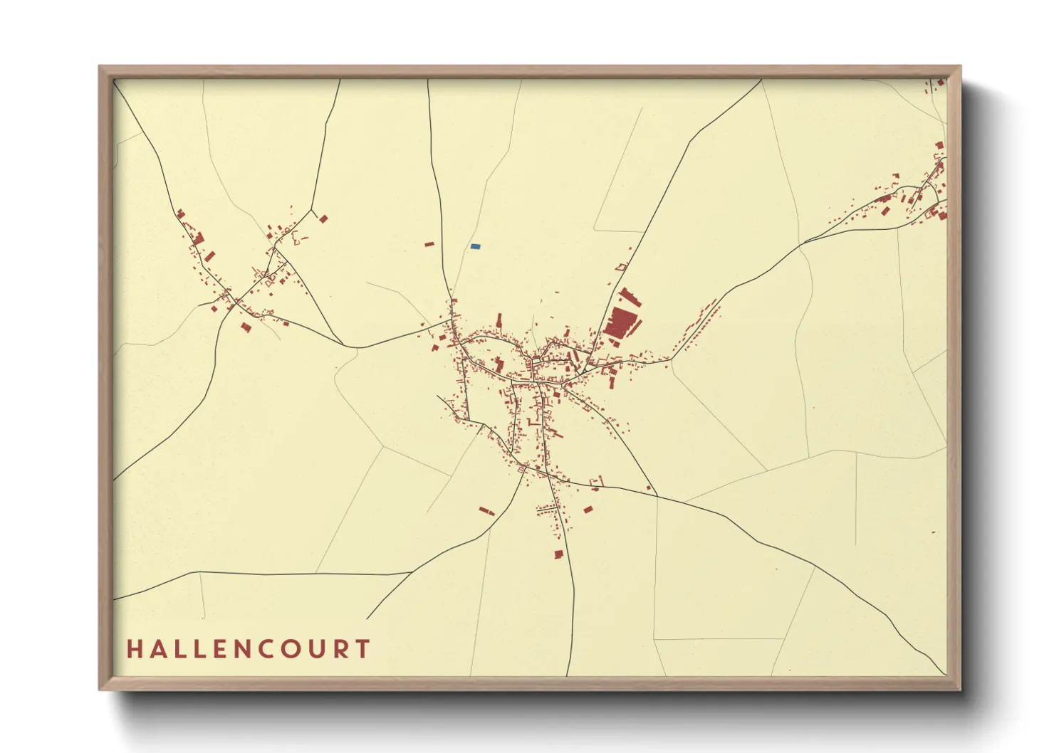 Une affiche de carte sur Hallencourt