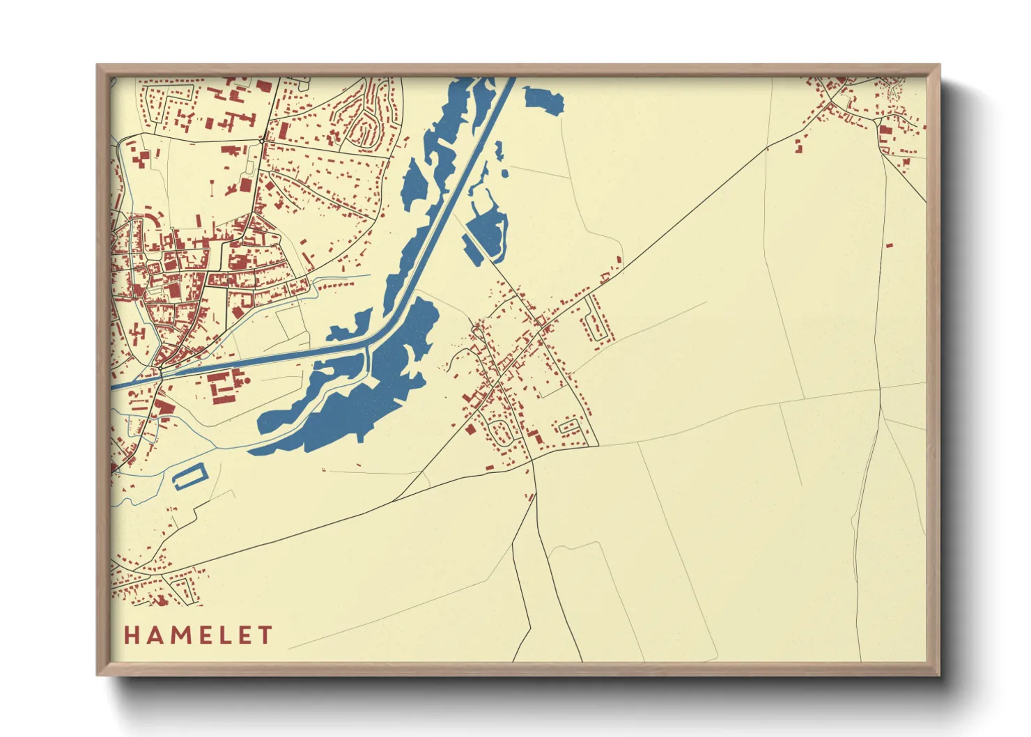 Une affiche de carte sur Hamelet