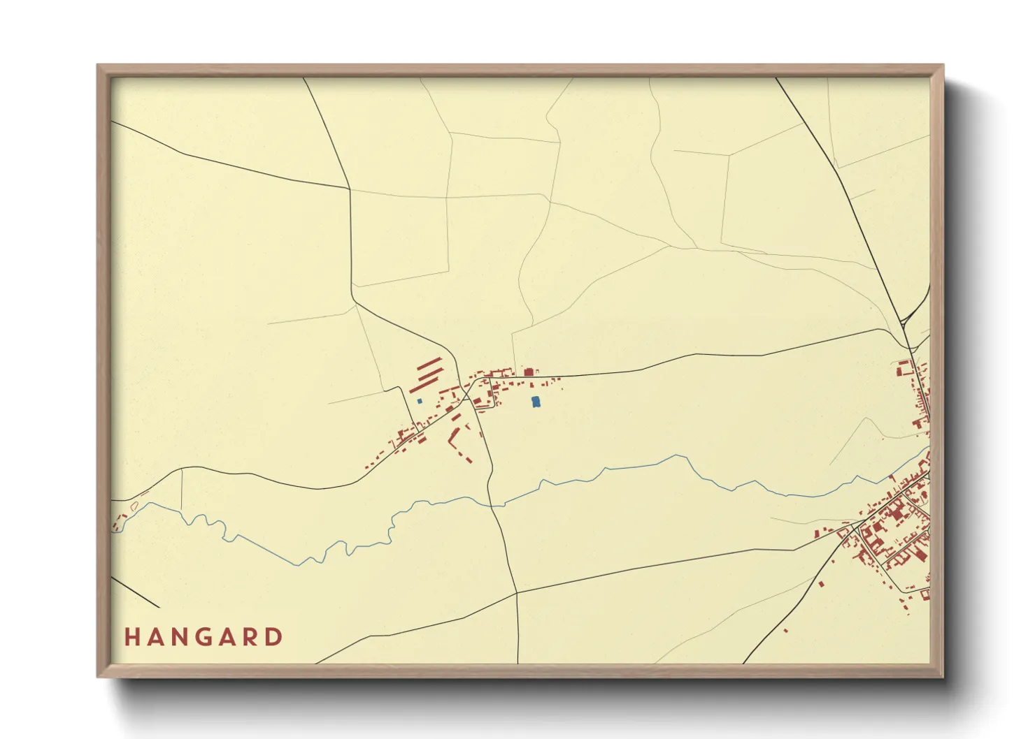Une affiche de carte sur Hangard