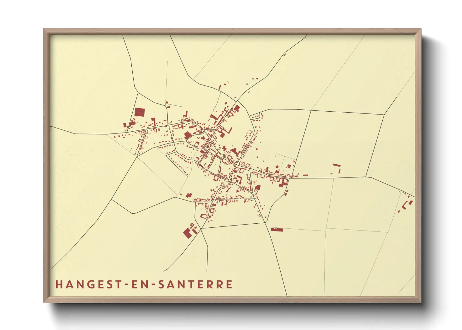 Une affiche de carte sur Hangest-en-Santerre