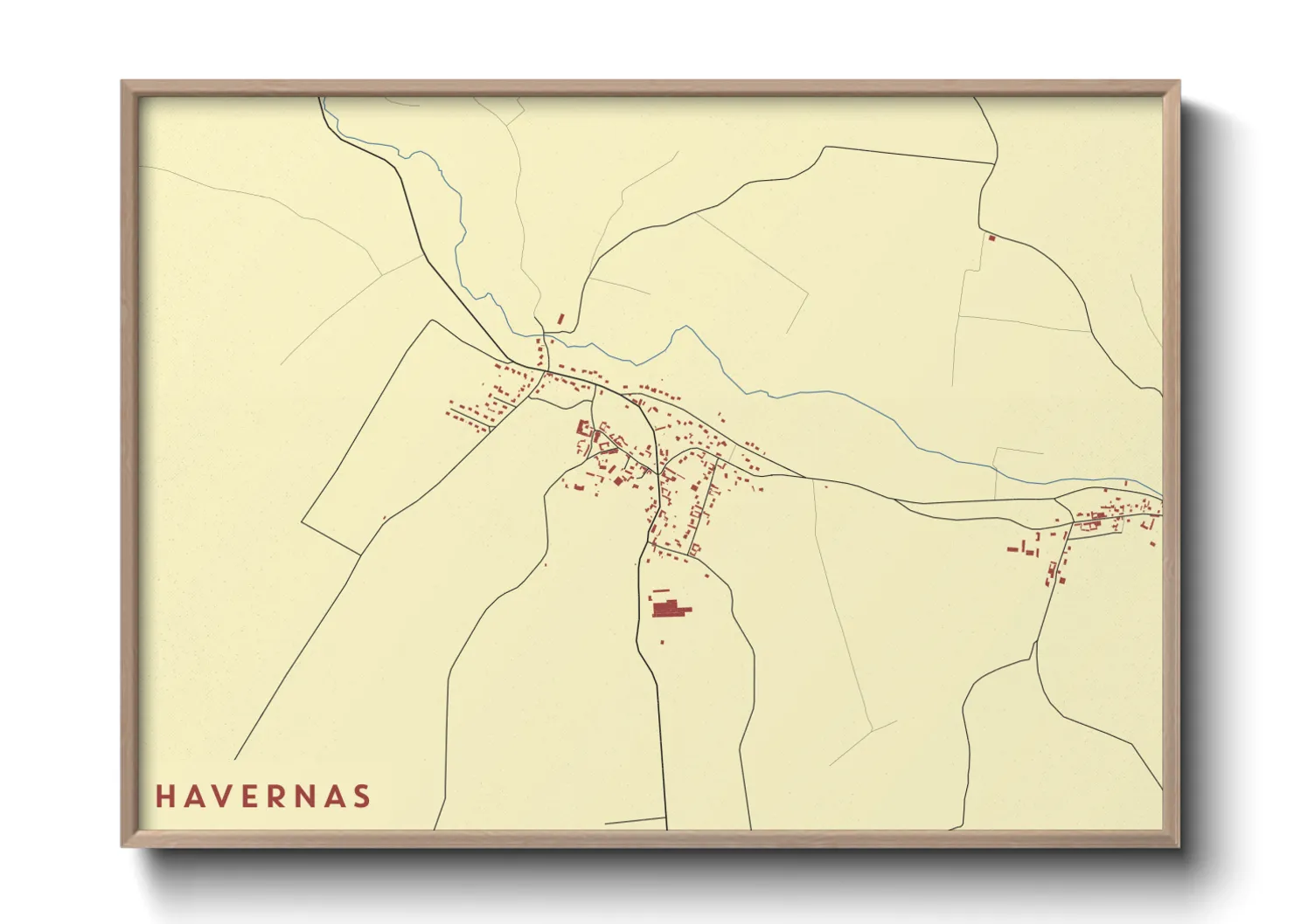 Une affiche de carte sur Havernas