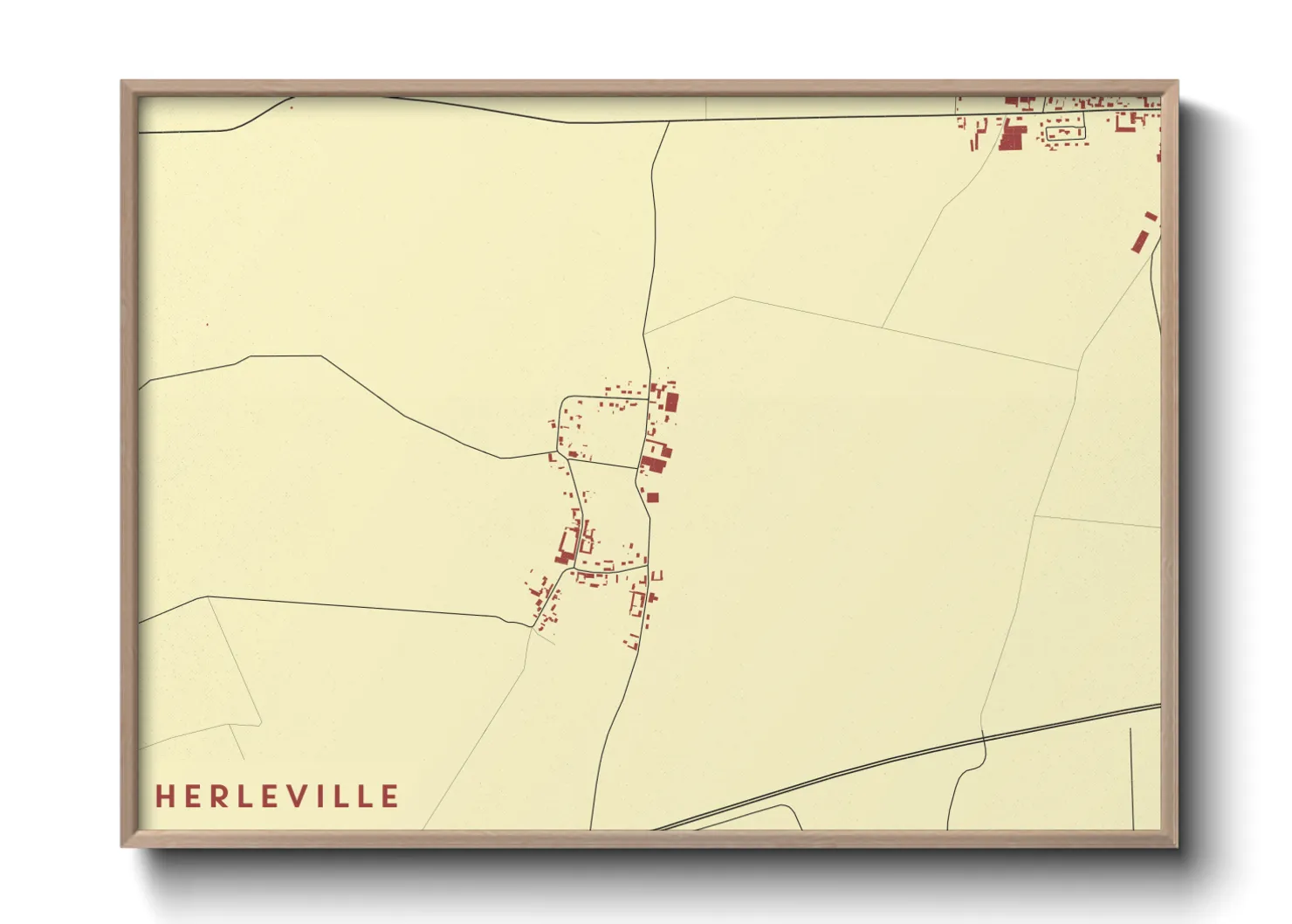 Une affiche de carte sur Herleville