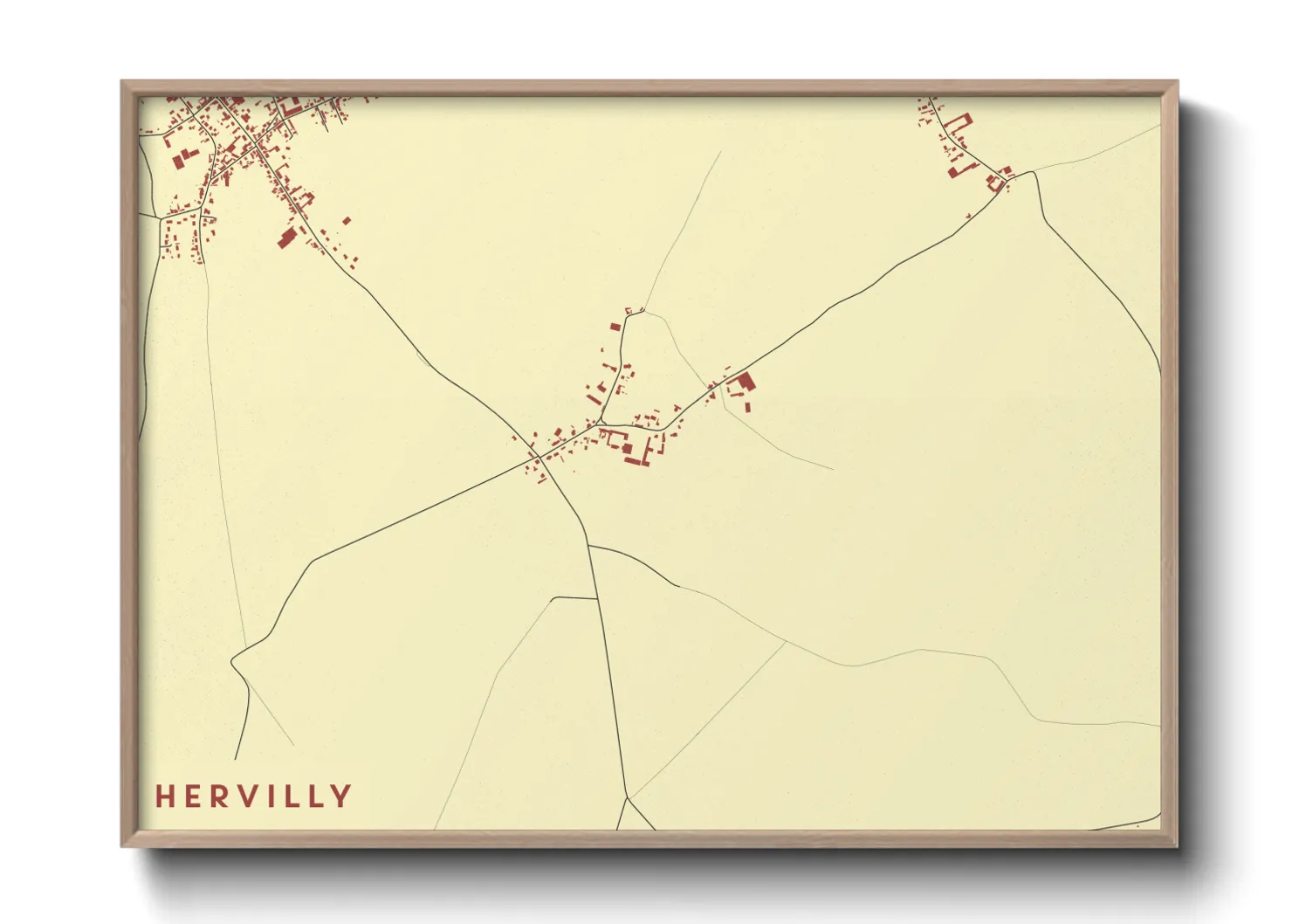 Une affiche de carte sur Hervilly