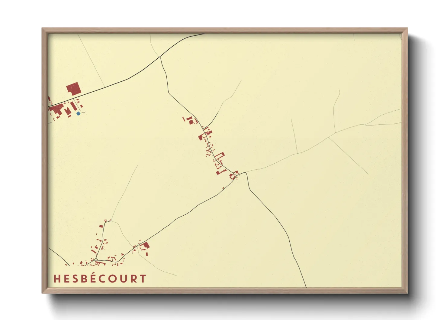 Une affiche de carte sur Hesbécourt