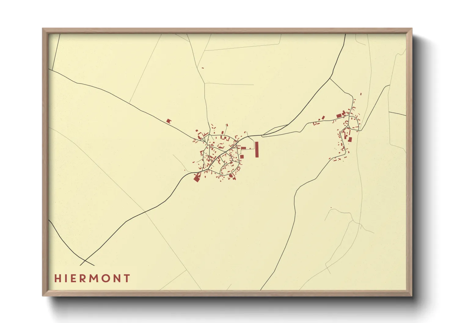 Une affiche de carte sur Hiermont