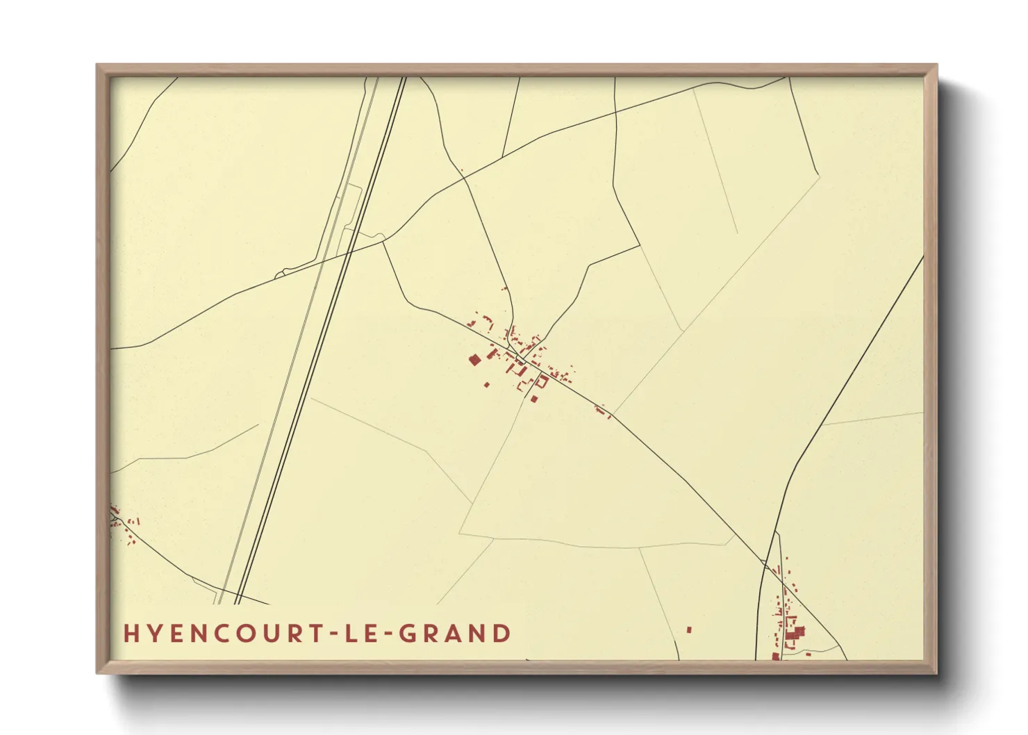 Une affiche de carte sur Hyencourt-le-Grand