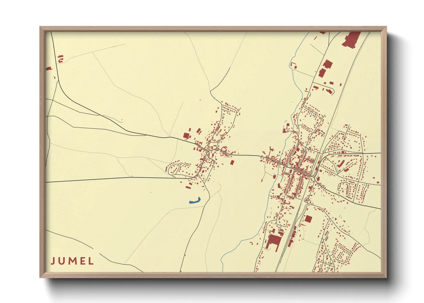 Une affiche de carte sur Jumel