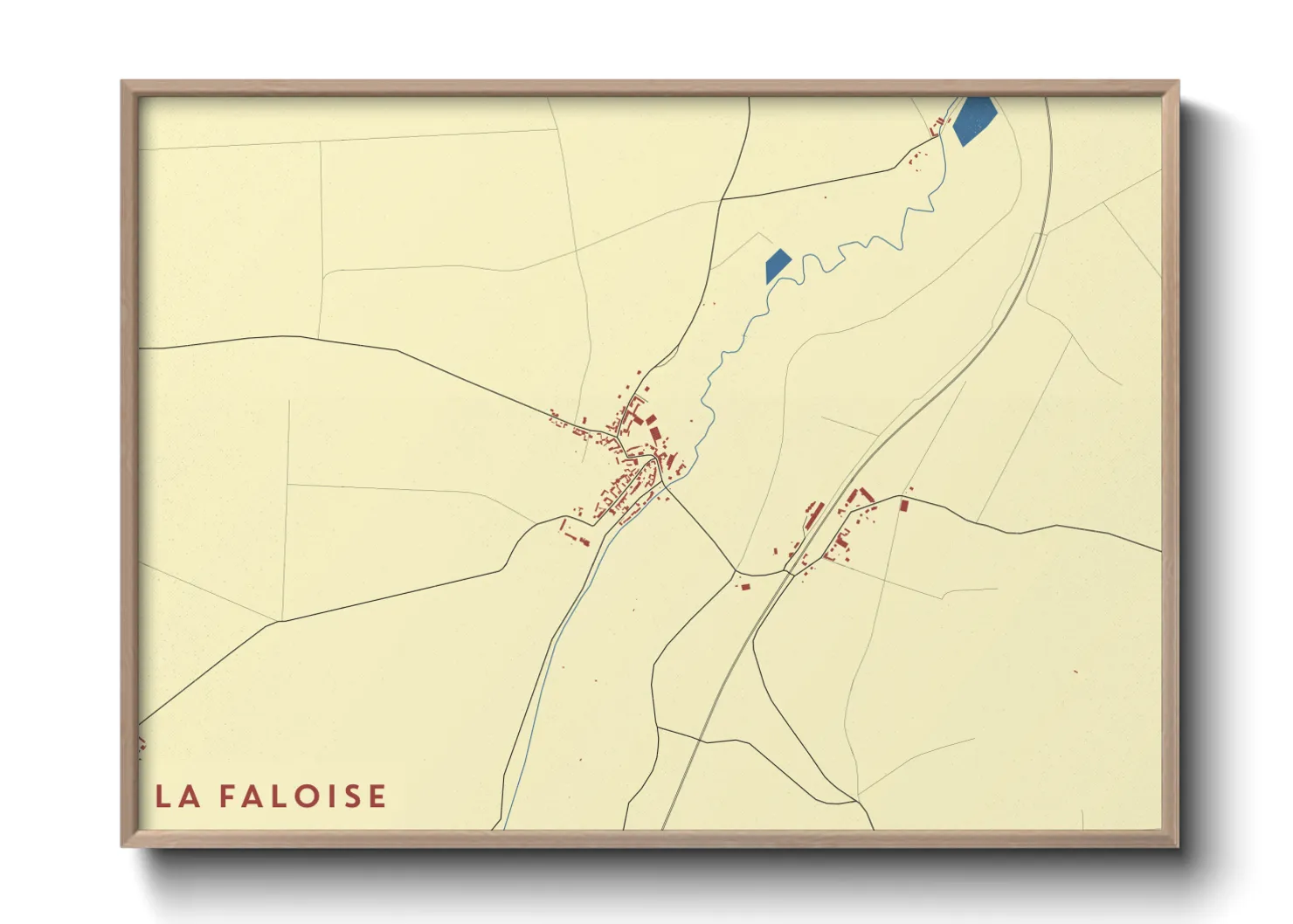 Une affiche de carte sur La Faloise