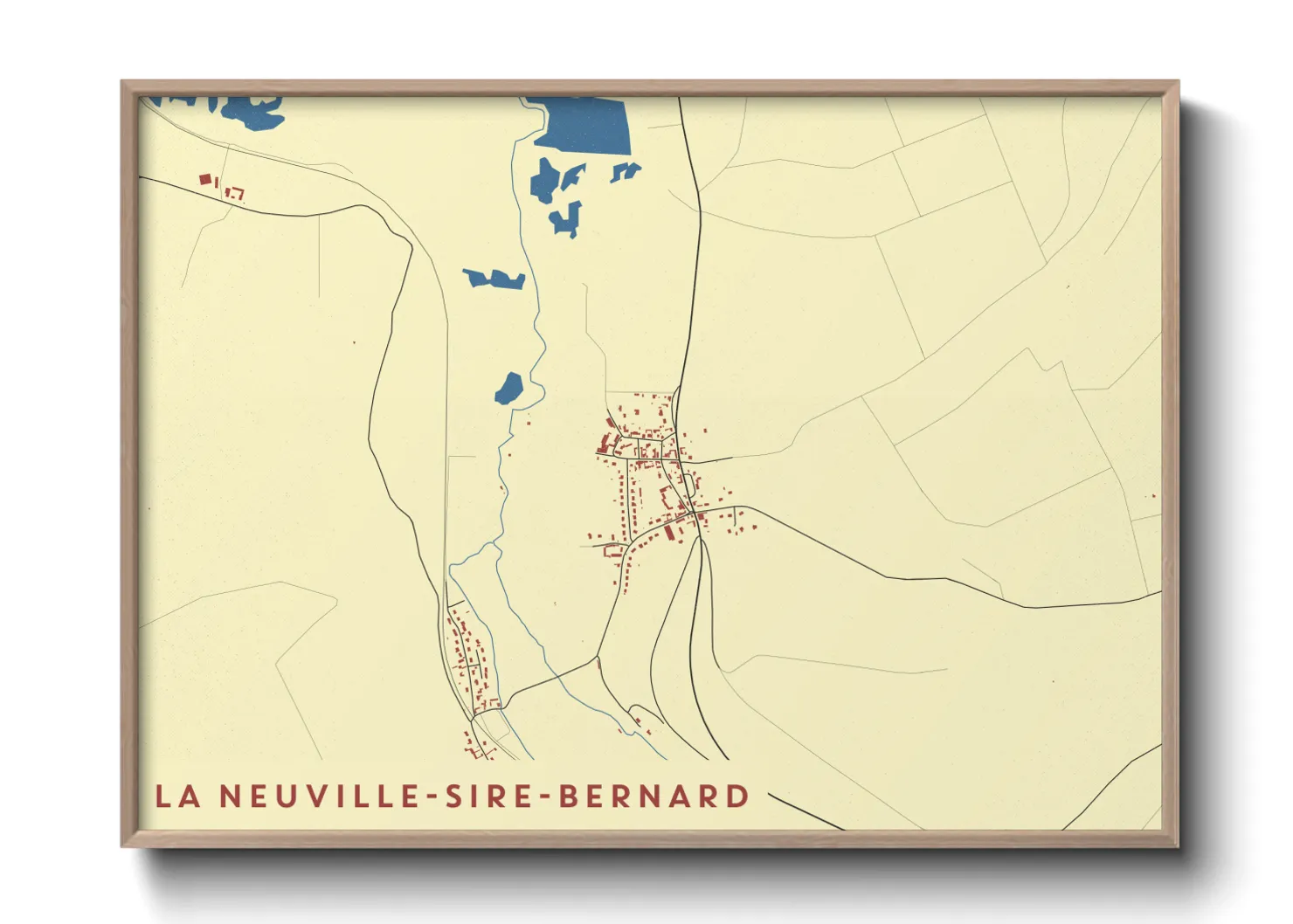 Une affiche de carte sur La Neuville-Sire-Bernard