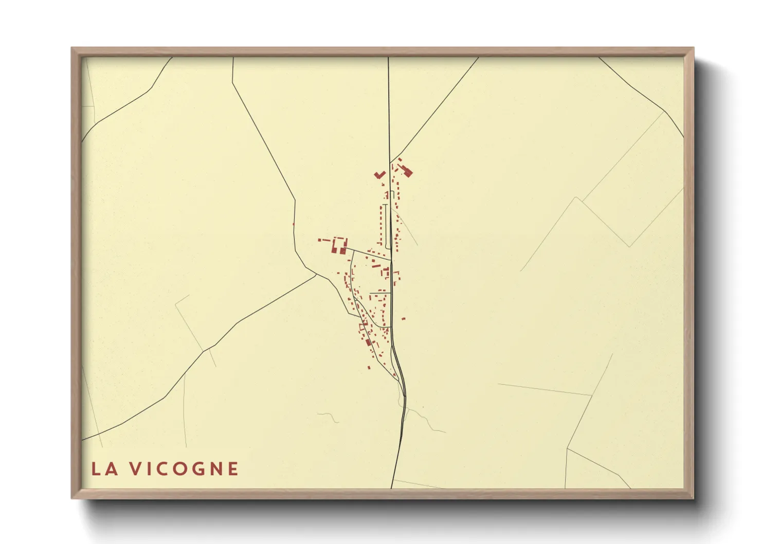 Une affiche de carte sur La Vicogne