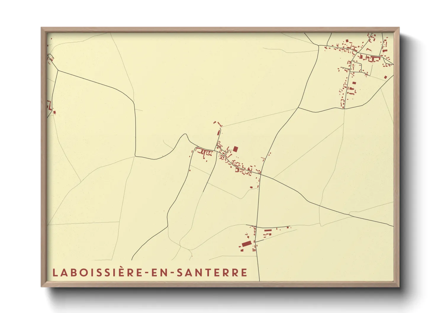 Une affiche de carte sur Laboissière-en-Santerre